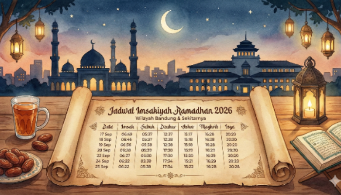 Jadwal Imsakiyah Ramadhan 2026 (1447 H) Wilayah Bandung dan Sekitarnya
